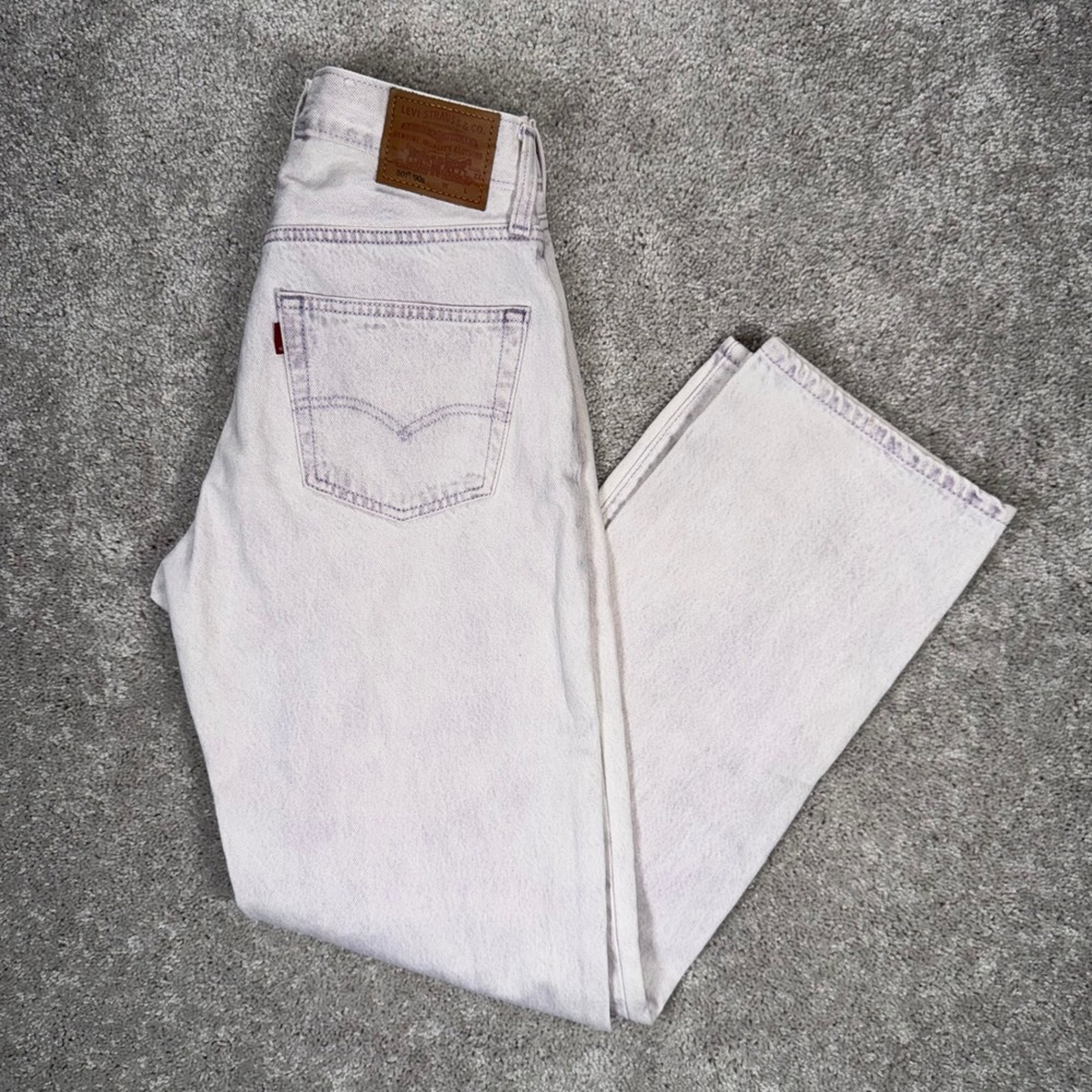 Levi's Premium 501 90s Jeans Women 26x30 Purple Acid Wash High Rise Straight Leg